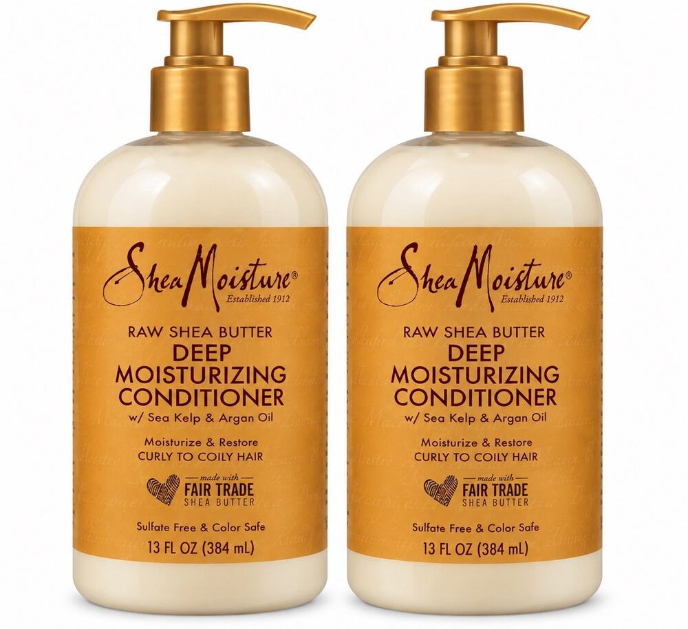 SheaMoisture Raw Shea Butter Moisture Retention Shampoo Conditioner 13 oz 2 Pack